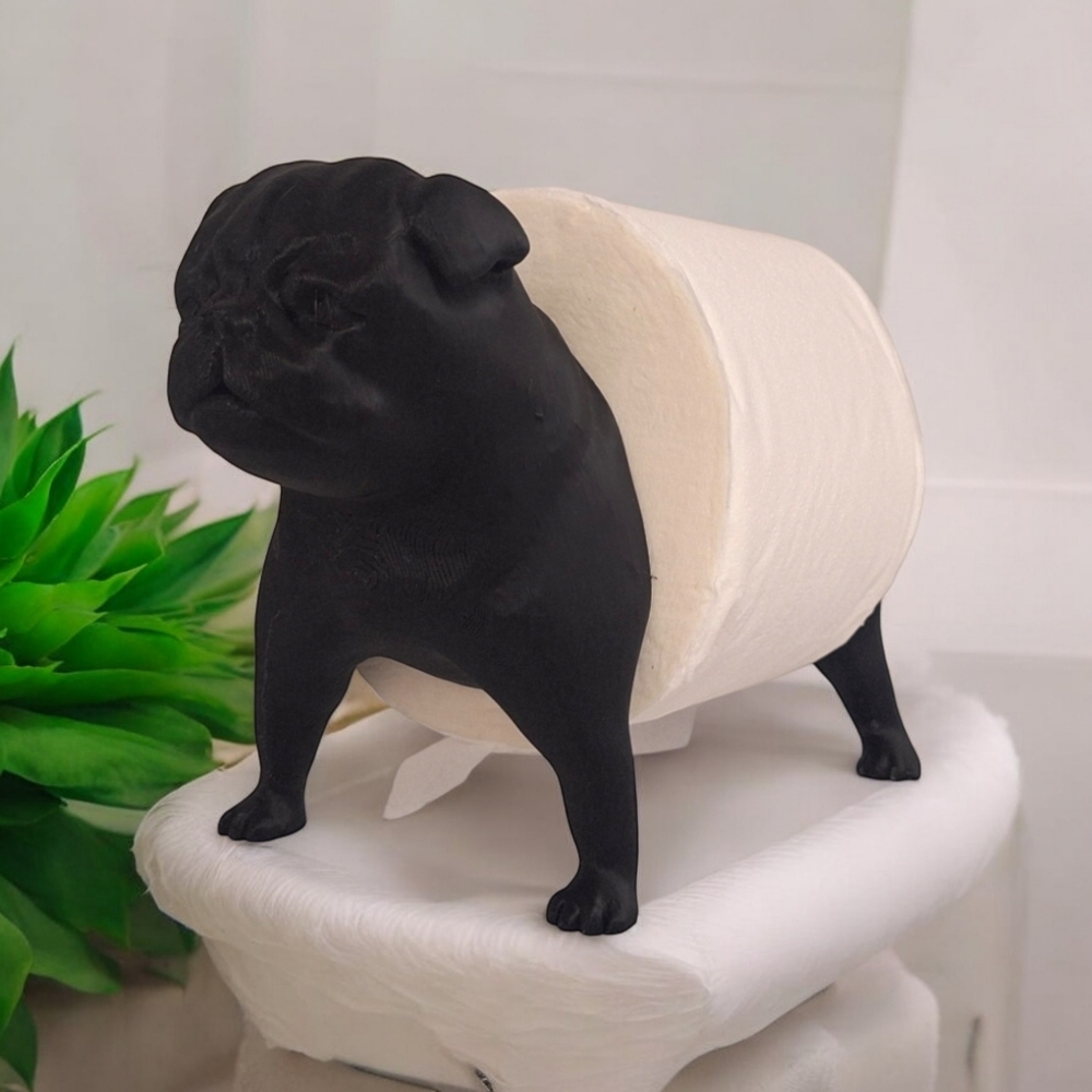 Pug Toilet Paper Holder